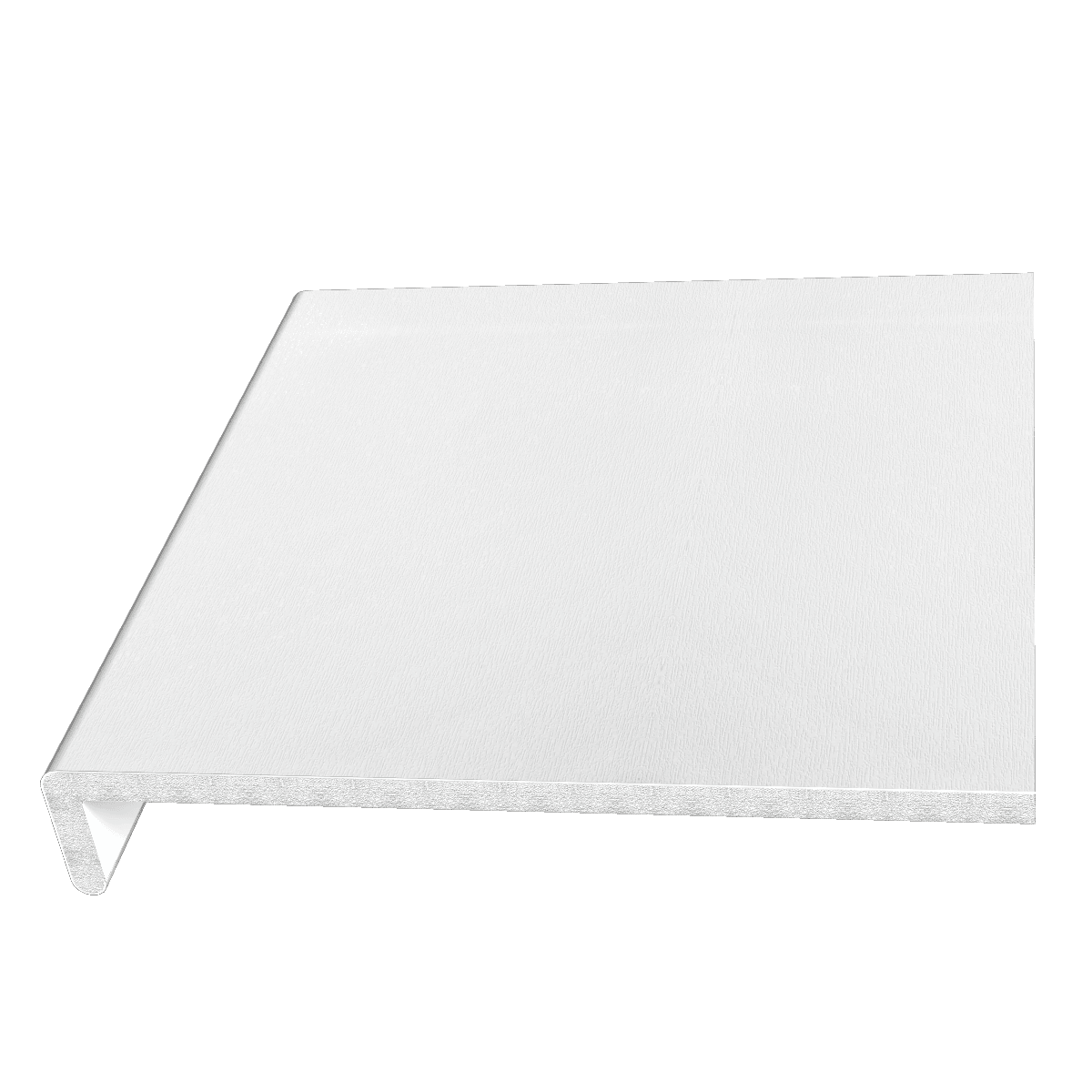 400mm White Woodgrain Fascia Capping Board - 10mm x 5mtr - Pack of 2