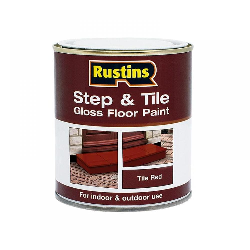 Rustins STRDW2500 Quick Dry Step & Tile Paint Gloss Red 2.5 Litre