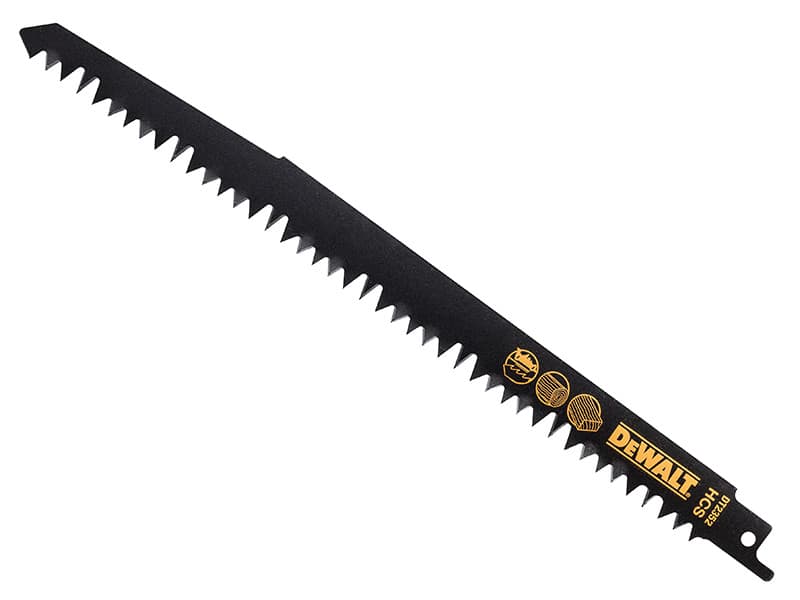 Dewalt DT2352-QZ Hcs Reciprocating Blade For Wood Fast Cuts 240Mm X 5/6.5 Tpi Pack Of 5