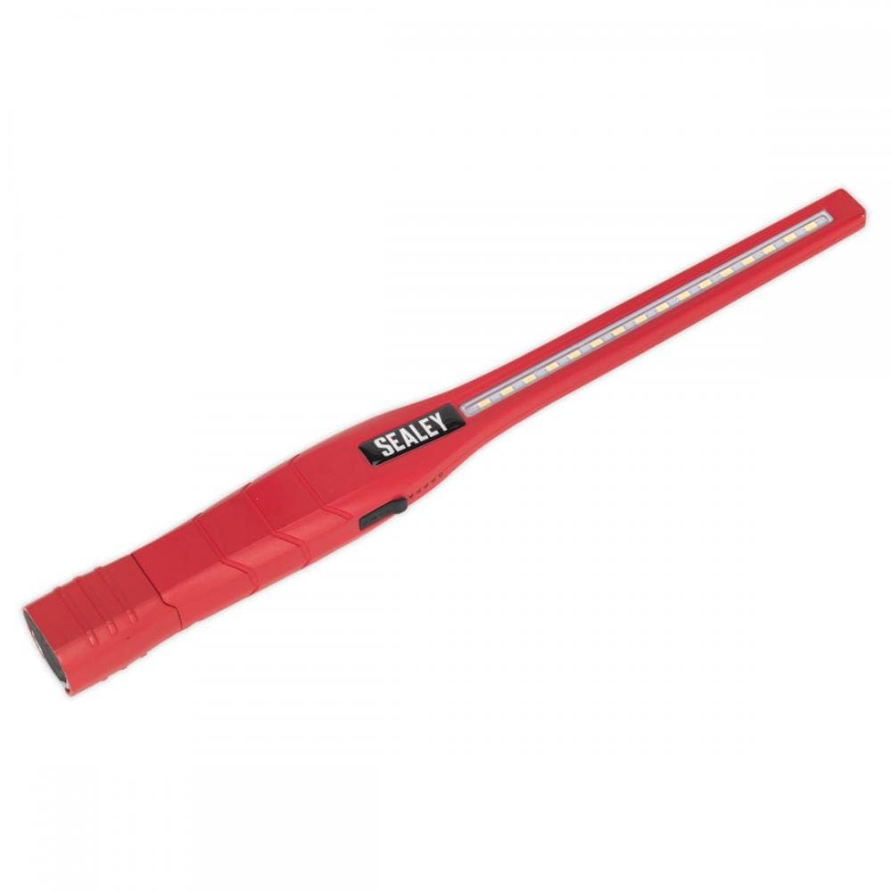 Sealey LED3604R Rechargeable 360° Slim Inspection Light 8W & 1W Smd Led Red Lithium-Ion