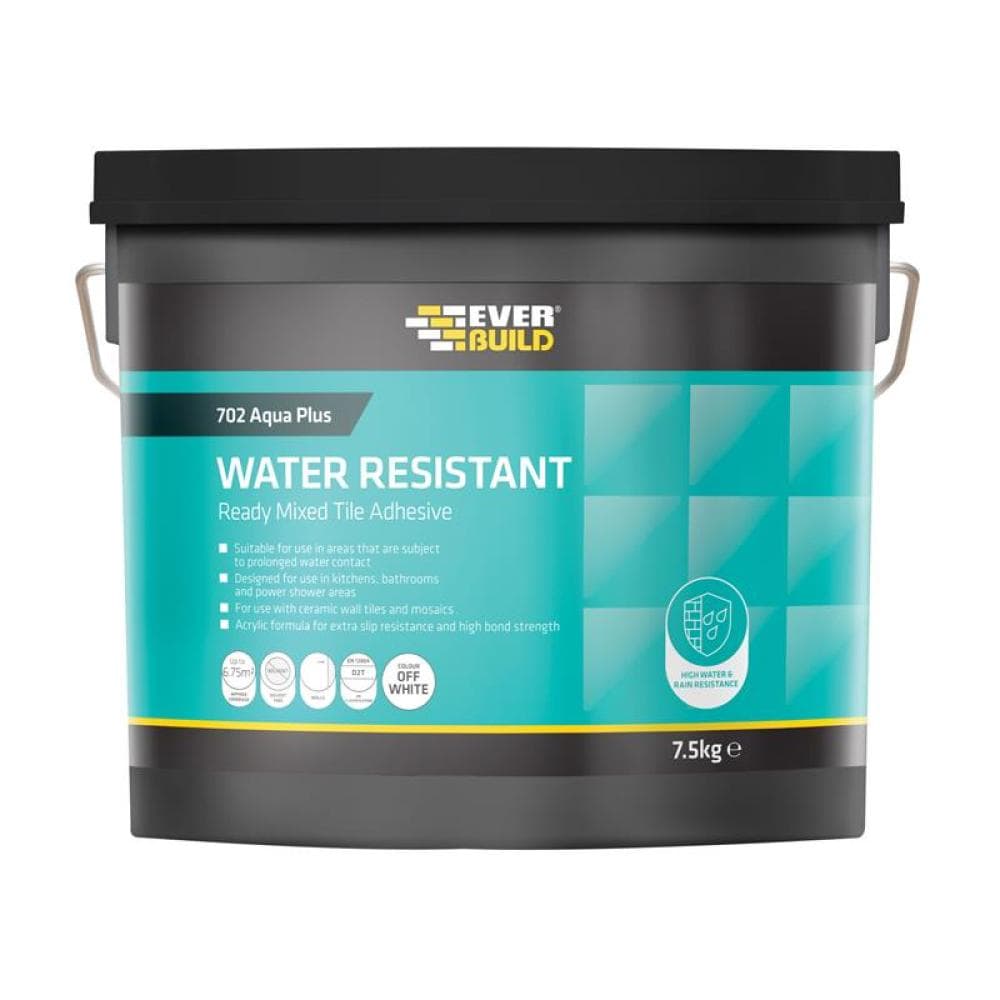 Everbuild Sika 487071 702 Water Resistant Tile Adhesive 7.5Kg/5 Litre
