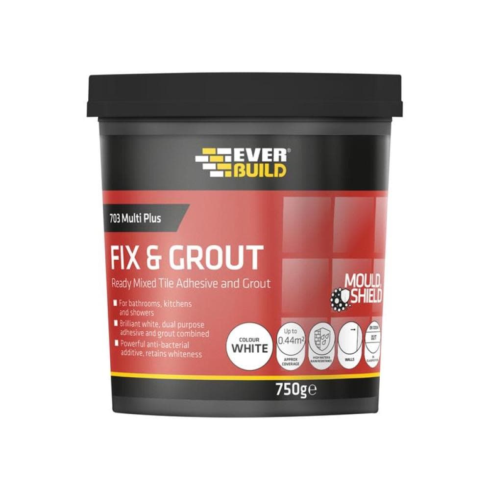 Everbuild Sika 487078 703 Fix & Grout Tile Adhesive 7.5Kg