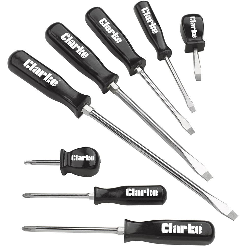 Clarke 1800122 Cht122 8 Piece Mixed Screwdriver Set
