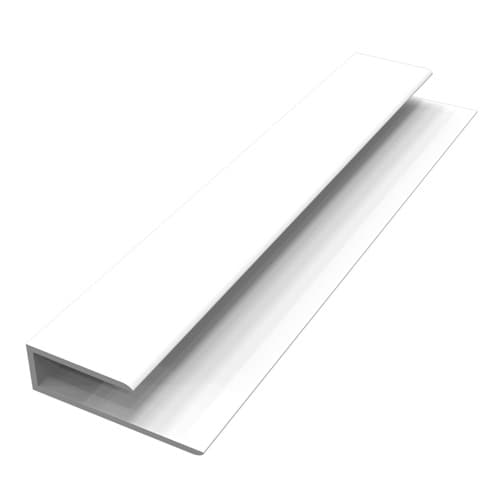 White Hollow Soffit J Trim - 5mtr