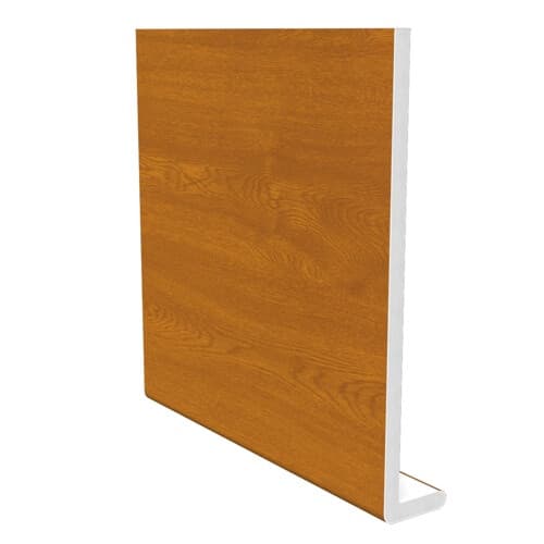400mm Golden Oak Fascia Capping Box End Board - 10mm x 1.25mtr