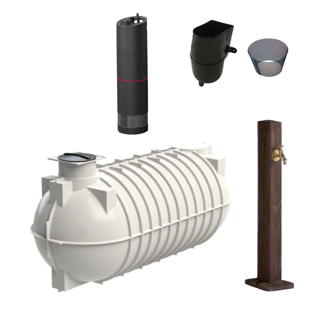 9500L Underground Rainwater Harvesting System for Large Gardens (250 m2)