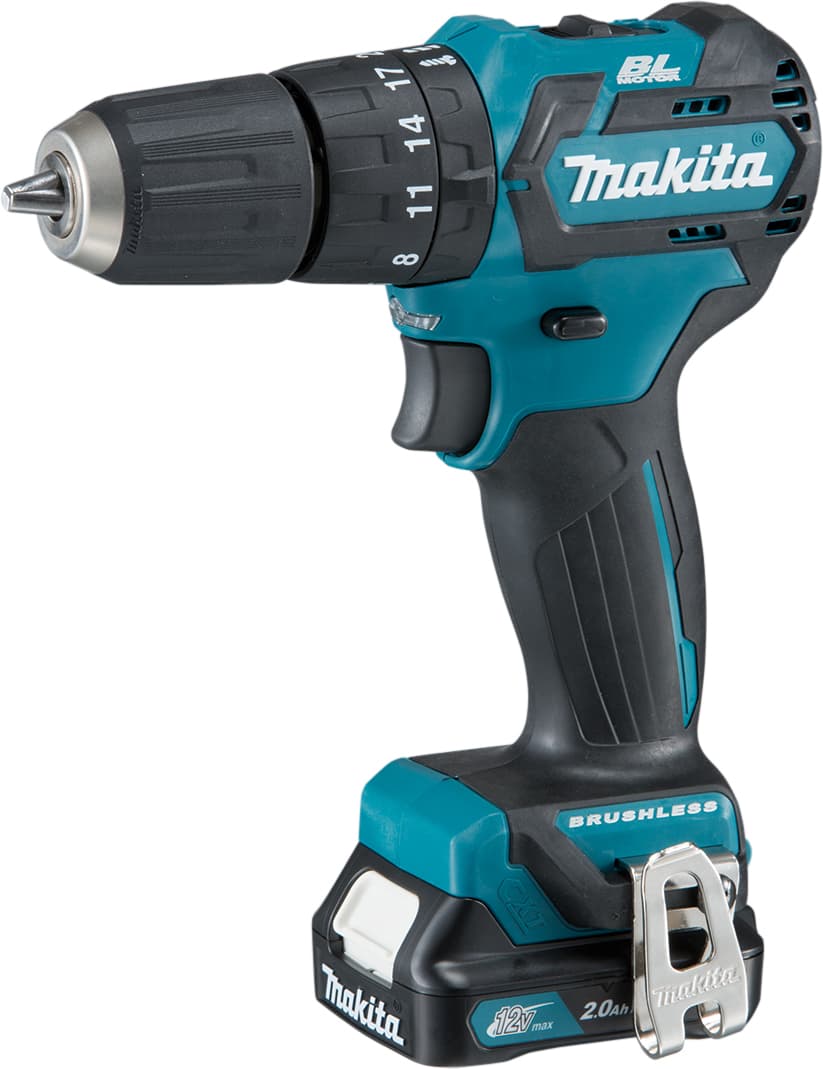 Makita CXT 12V Cordless Brushless Combi Drill 2 X 2.0Ah Li-Ion Batteries HP332DSAJ