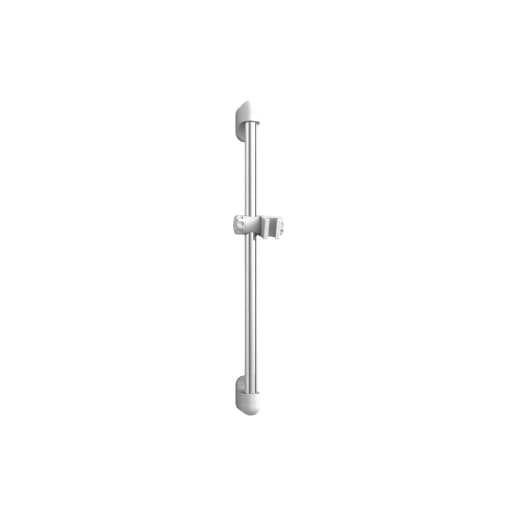 Chrome & White Shower Riser Rail 650mm