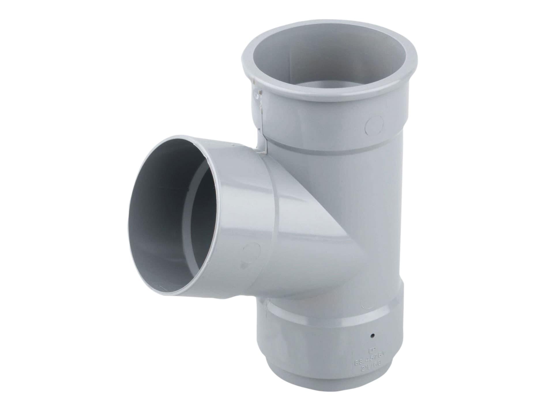 Wavin Osma RoundLine pipe branch 67.5 degree 68mm grey