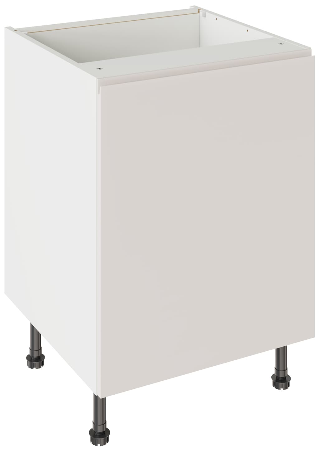 Flatpack Sink Base Unit J-pull Super Gloss Light Grey 600mm - FKKJ0235