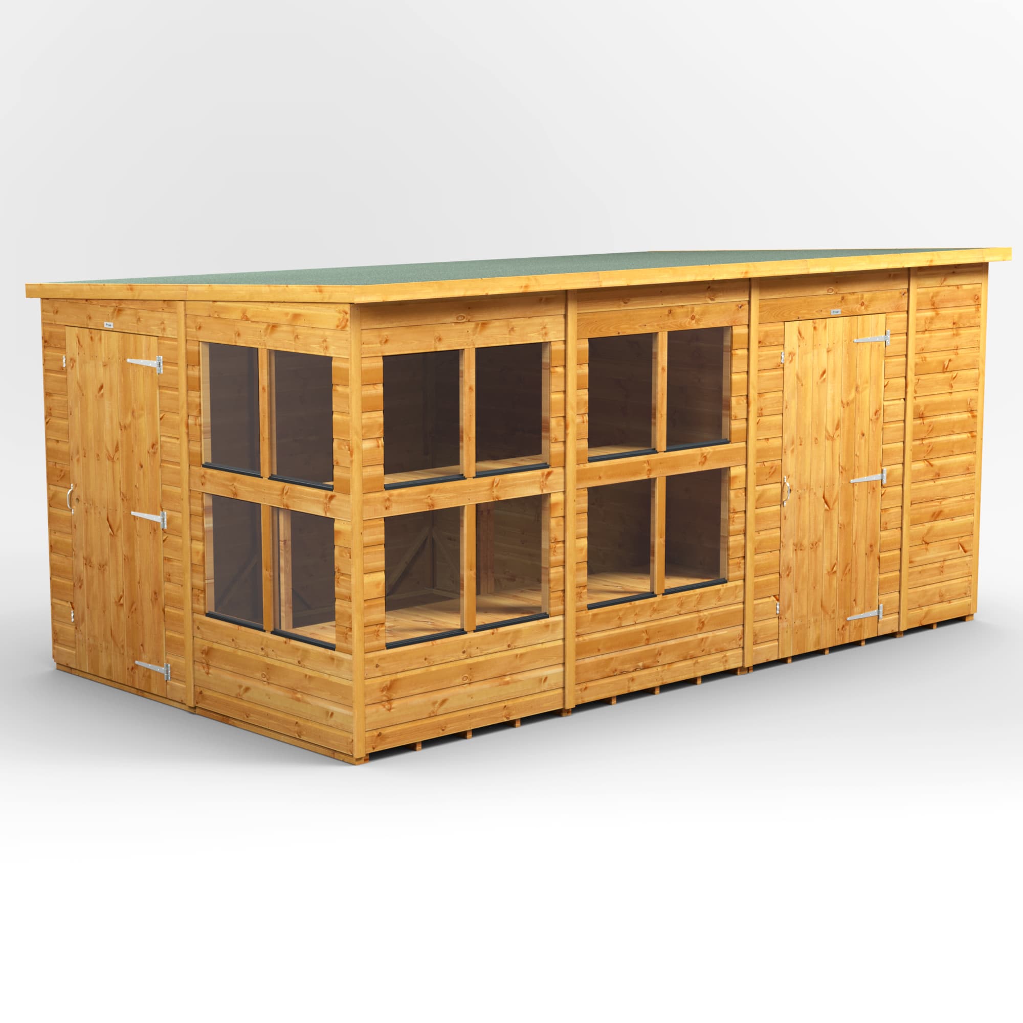 Powersheds 14 x 8 Power Pent Potting Shed With 6ft Side Store