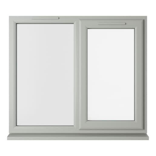Crystal Double Glazed uPVC Window Agate/White Right Hung 965mm x 1190mm Clear