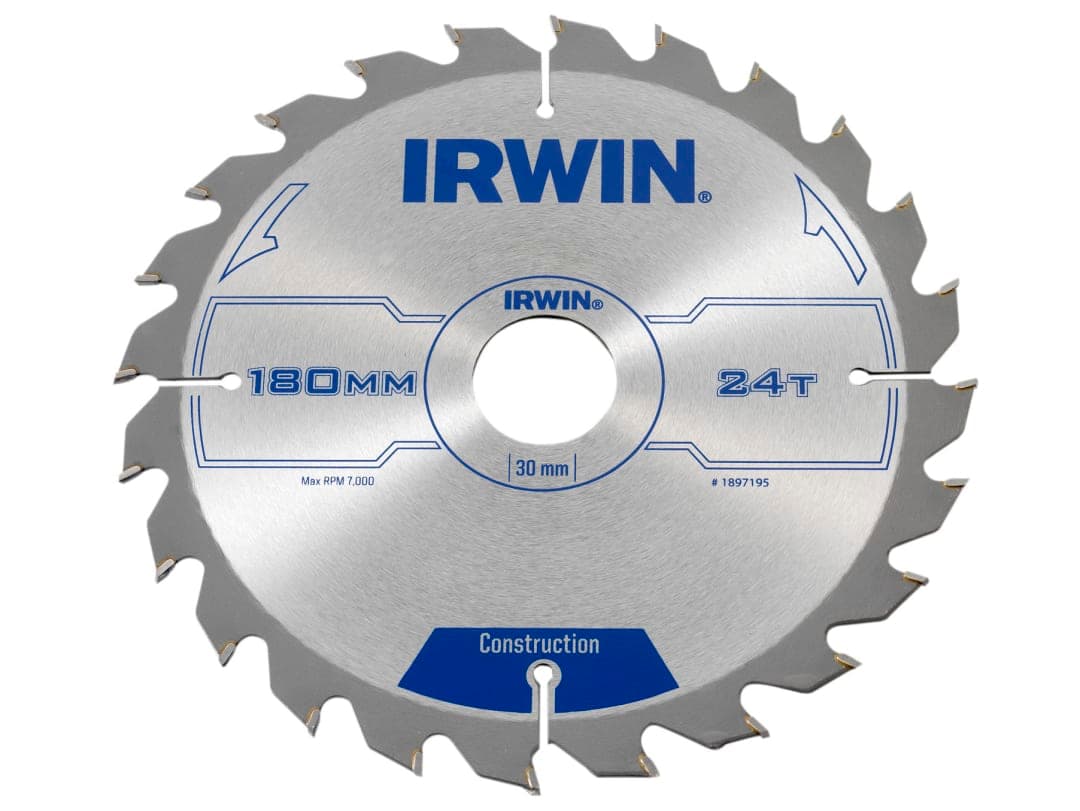 Irwin IRWIN® Construction Circular Saw Blade 180 x 30mm x 24T ATB 1897195