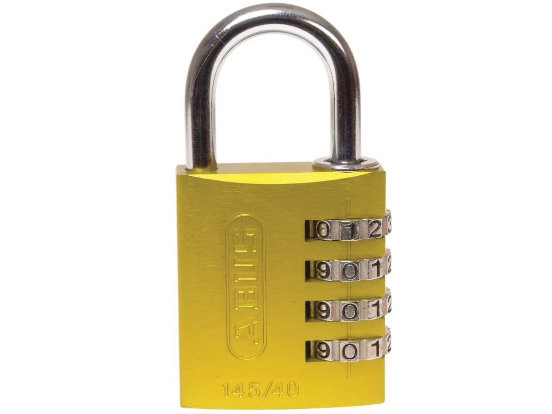 ABUS Mechanical 145/40 40mm Aluminium Combination Padlock Yellow 49535 10049535-01
