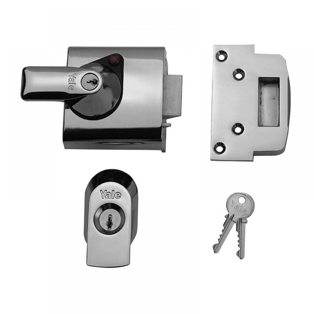 Yale Locks 630010005162 Bs1 Nightlatch British Standard Lock 60Mm Backset Chrome Finish Visi