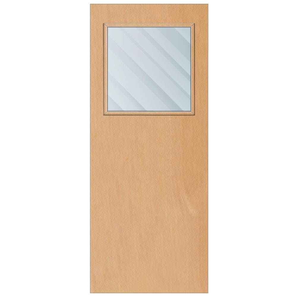 Crown Steamed Beech Solid Core FD30 Clear Glazed Internal Fire Door 2700mm x 838mm x 44mm | 600mm x 538mm VP
