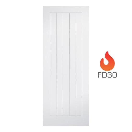 Mexicano White Primed Internal FD30 Fire Door