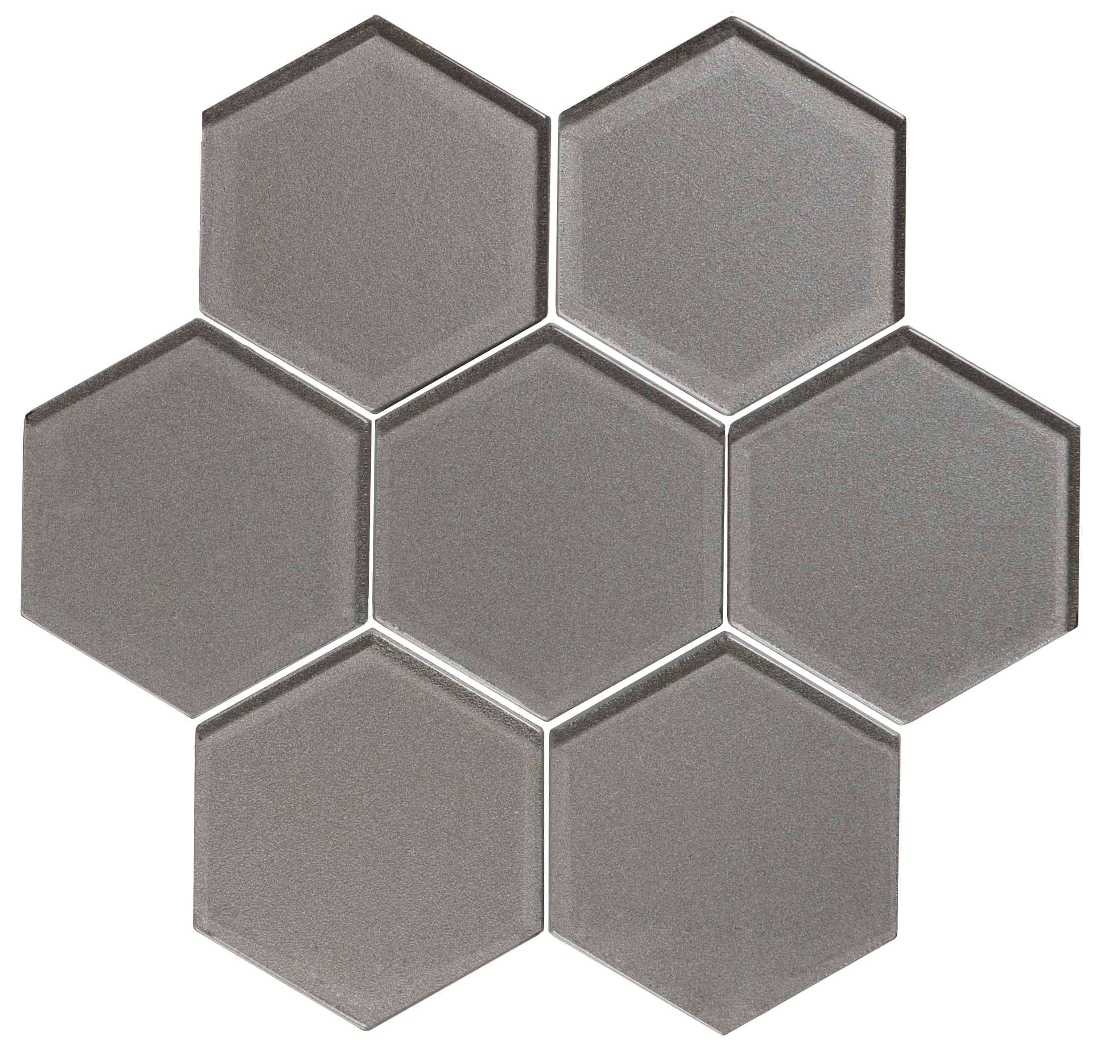 Original Style Glassworks Dionysus Metallic Hexagon Mosaic Tile 30x30cm