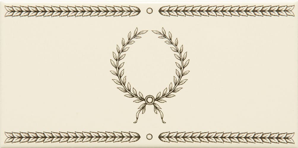 Original Style Artworks Single Laudatory Wreath Charcoal Grey on County White