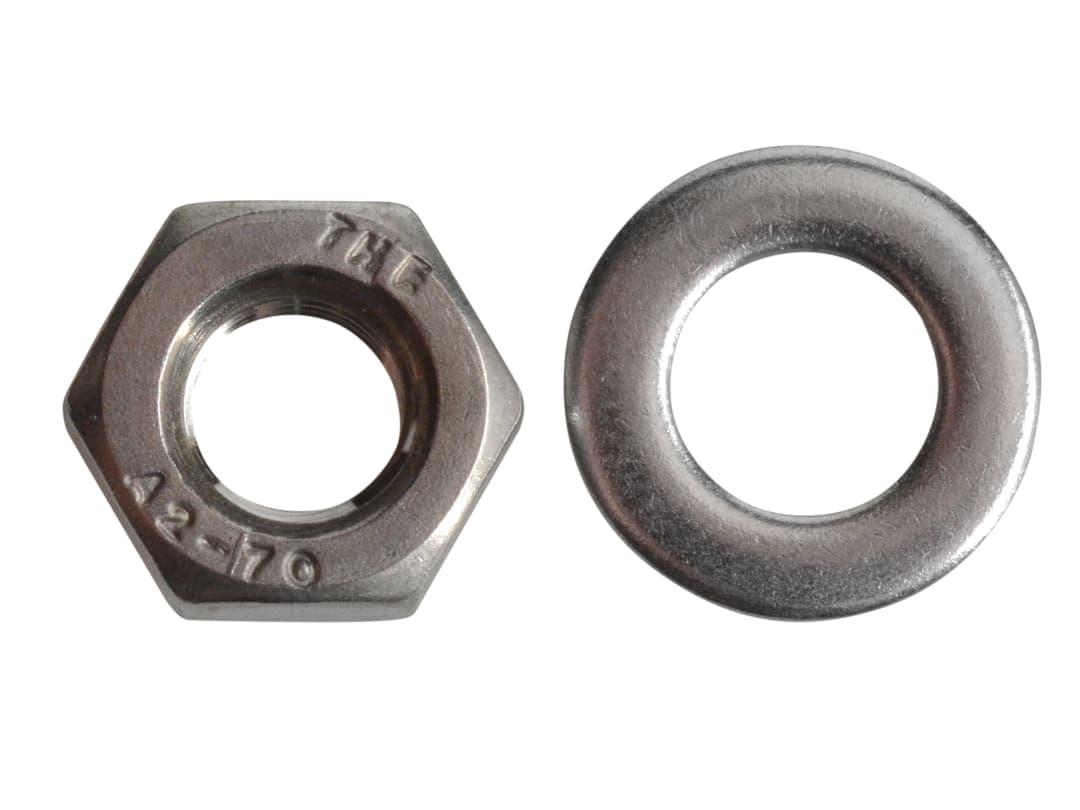 ForgeFix Hexagonal Nuts & Washers A2 Stainless Steel M6 ForgePack 20 FPNUT6SS