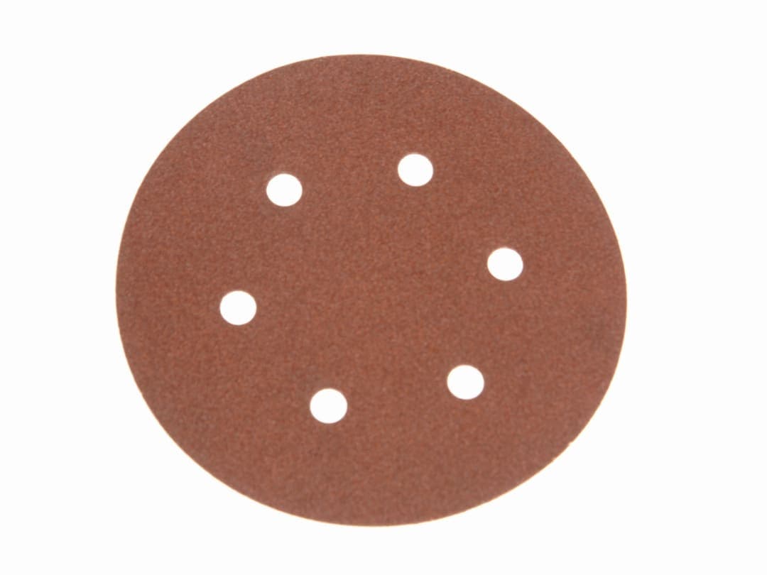 Faithfull Hook & Loop Sanding Disc DID2 Holed 150mm x 120G (Pack 25) FAIAD150120H