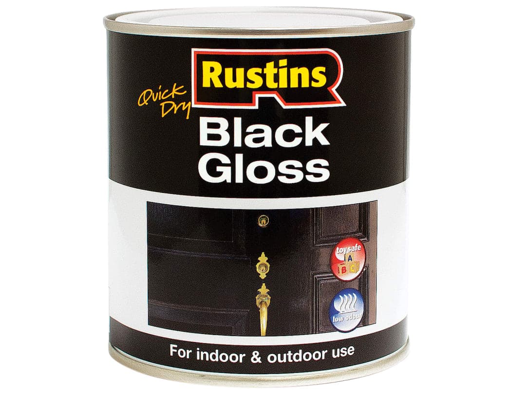 Rustins Quick Dry Black Gloss 500ml BLAGW500