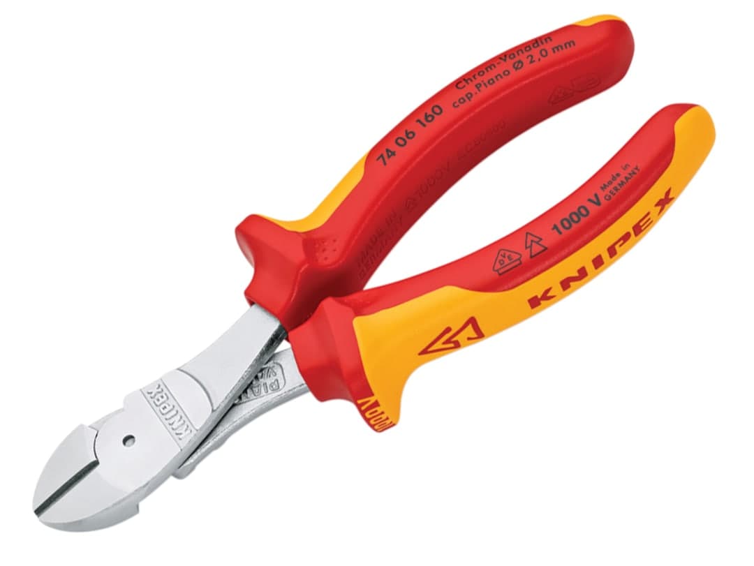 Knipex 74 06 160 VDE High Leverage Diagonal Cutter 160mm 74 06 160 SB