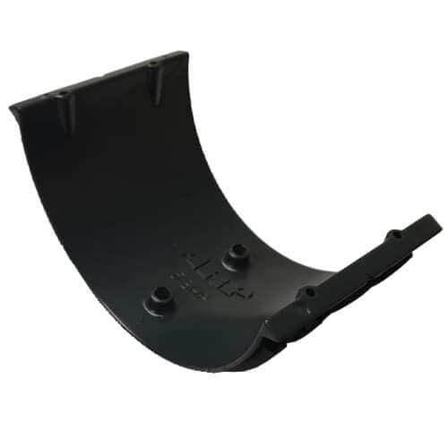 Aluminium Beaded Half Round Gutter Union - 114mm PPC Finish Anthracite Grey (7016 Matt)