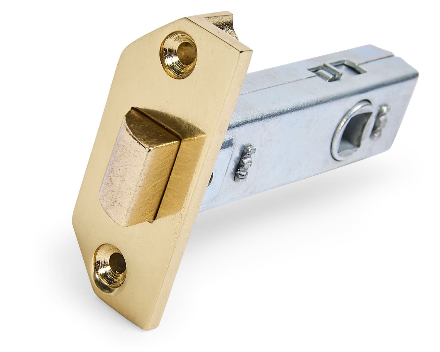 Rebated Tubular Latch - UKCA/CE Certified - 76mm - Polished Brass - Security Solutions