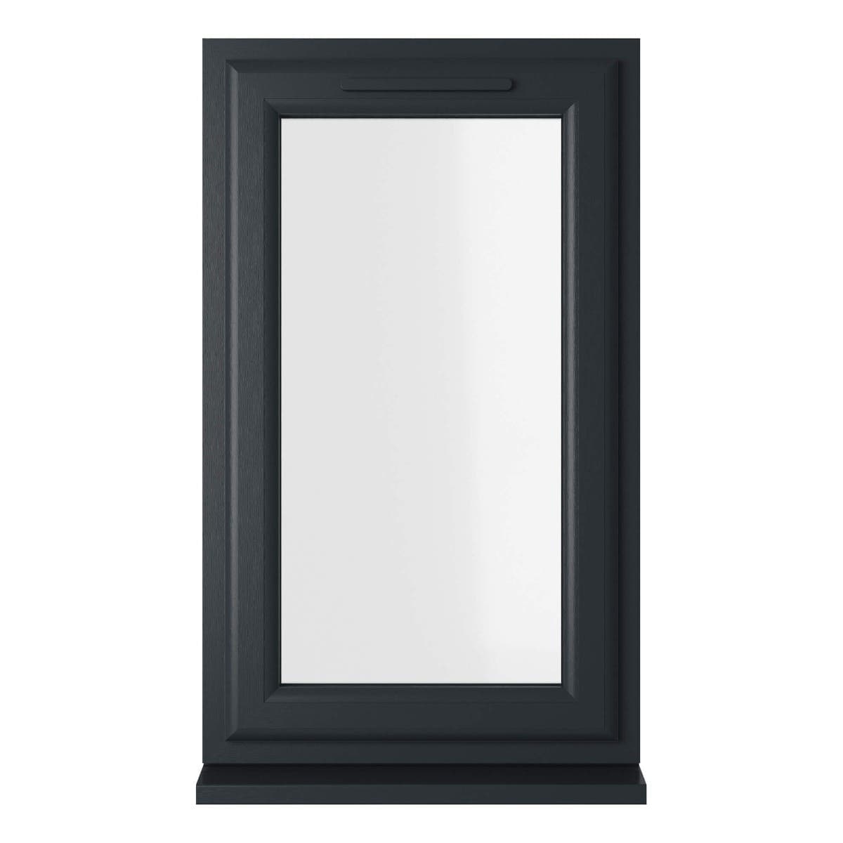 uPVC Grey/White Triple Glazed Window - Left Handed - Side Hung - Clear Glass - 610 x 1040mm