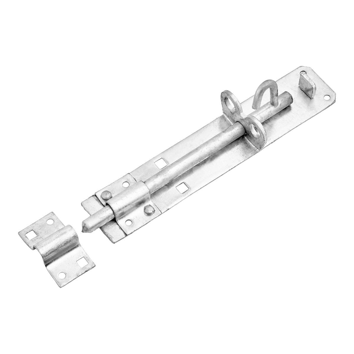 Steel Brenton Padlock Gate Bolt - 200mm - Galvanized - Hardware Solutions