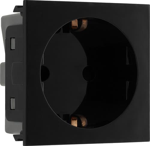 Em Blk 16A 1G Schuko Unsw Skt EMSCHSB-01