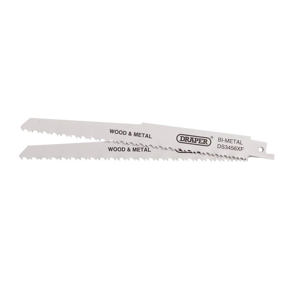 Draper 43065 Bi-Metal Reciprocating Saw Blades For Multi-Purpose Cutting 200Mm 6-12Tpi (Pack Of 2) each 2