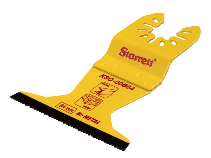 Starrett KSO-00B64 Kso-00B64 Flat-Sided Bi-Metal Oscillating Blade 40 X 64Mm X 18 Tpi