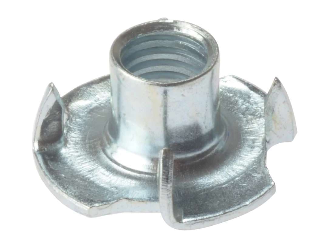 Fandf 10PTN6 Pronged T Nuts - Zinc Plated M6 (Bag Of 10)