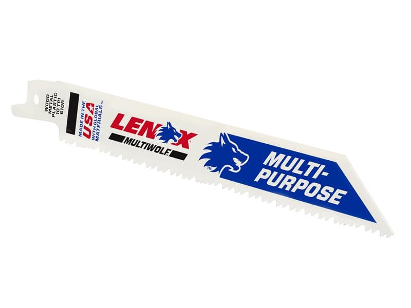 Lenox Multiwolf Wave Edge Reciprocating Saw Blade 152 X 19 X 0.9Mm 10 Tpi (Pack 5) 20562610R