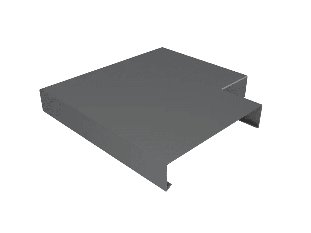 Aluminium Coping for 141-200mm Wall - 135 Degree Angle - 260mm Anthracite Grey (7016 Matt)