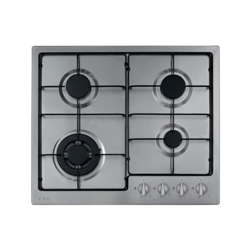 CDA HG6251SS 4 Burner Gas Hob with Front Controls Stainless Steel