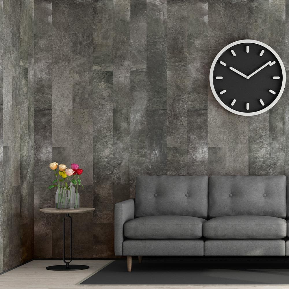 Sofia Dark Grey Matt Tile Effect PVC Wall Panel (8mm)