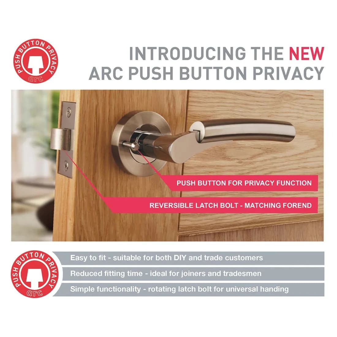 Choice Privacy Door Pack Satin Stainless Steel