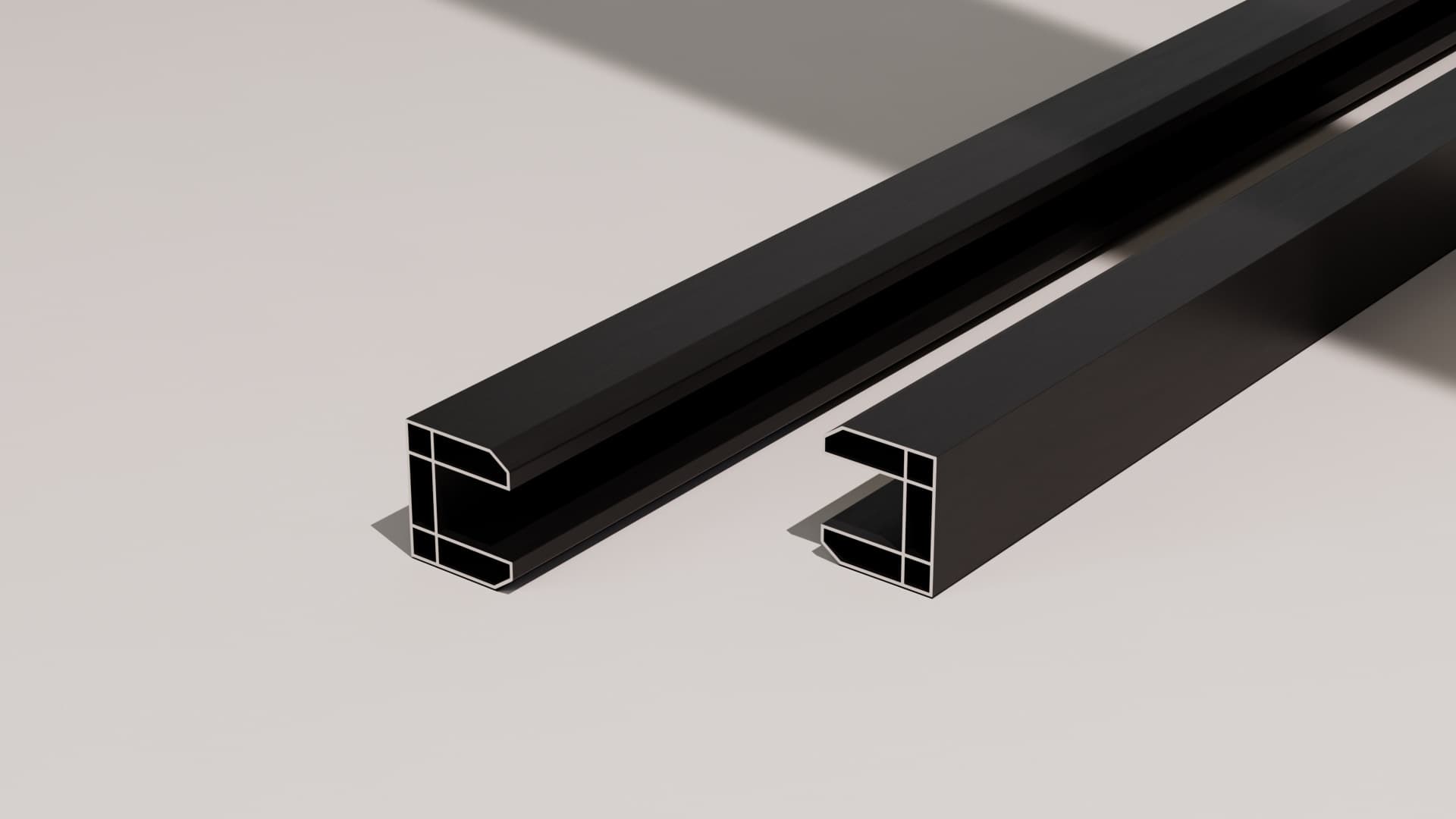 Black Aluminium Fence Profiles 1.8m
