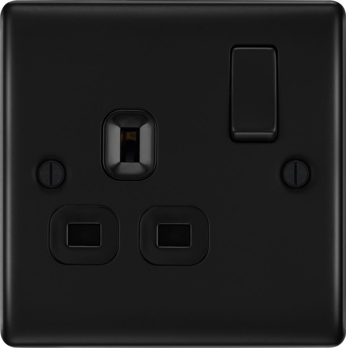 Single Plug Socket - Matte Black