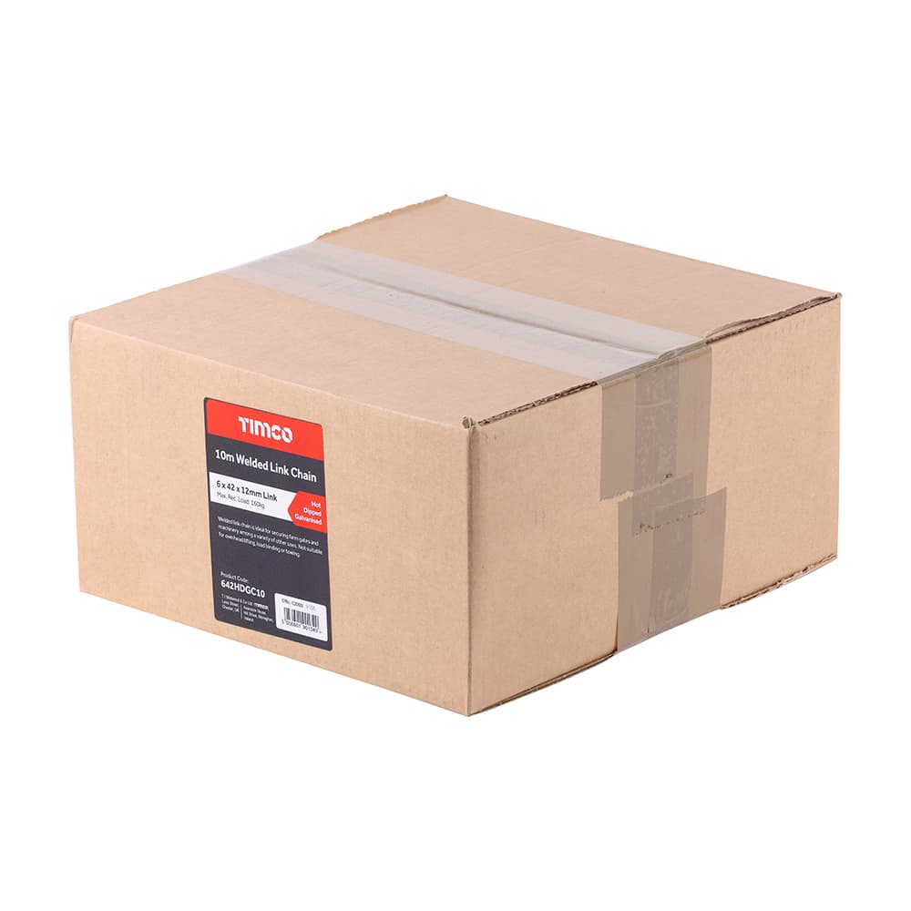 Timco Welded Link Chain - Hot Dipped Galvanised Box 1 642HDGC10