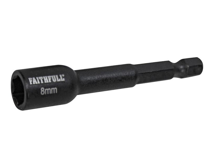 Faithfull Magnetic Impact Nut Driver 8Mm X 1/4In Hex