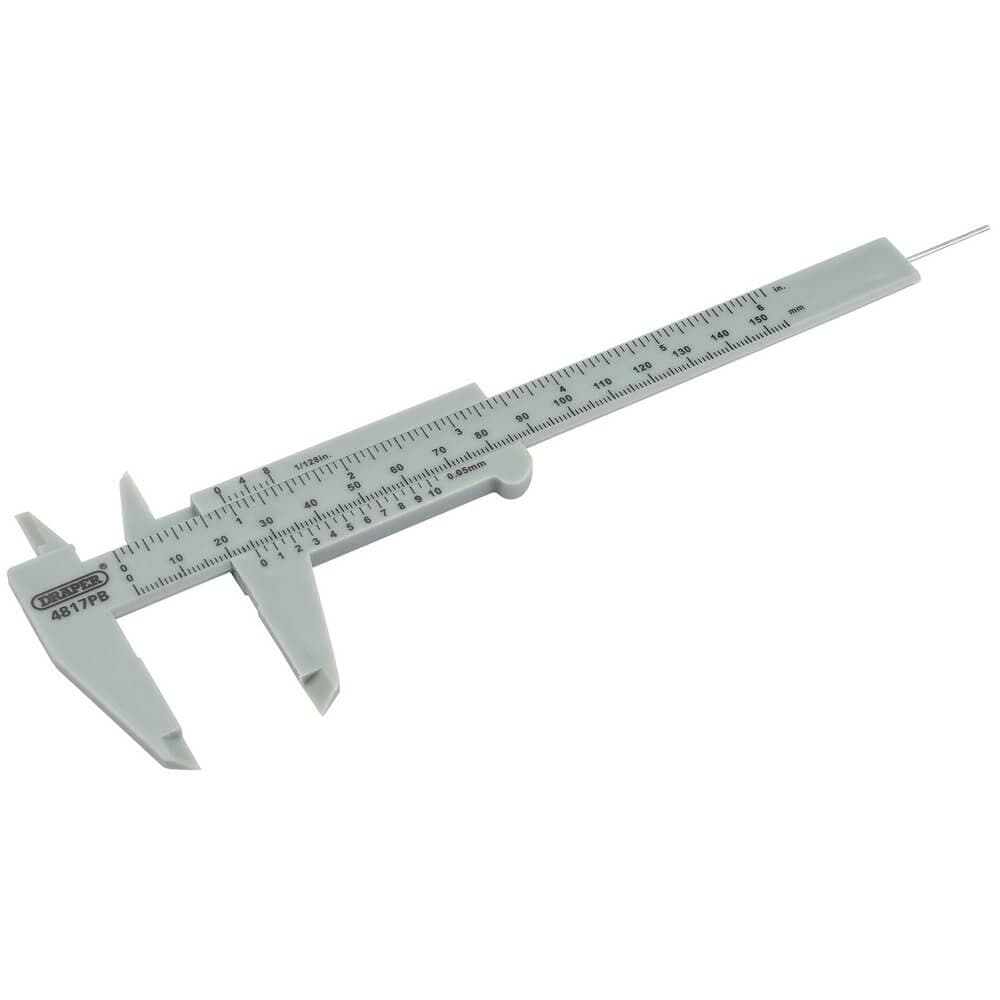 Draper 73863 Plastic Vernier Caliper 0 - 150Mm Or 6in each