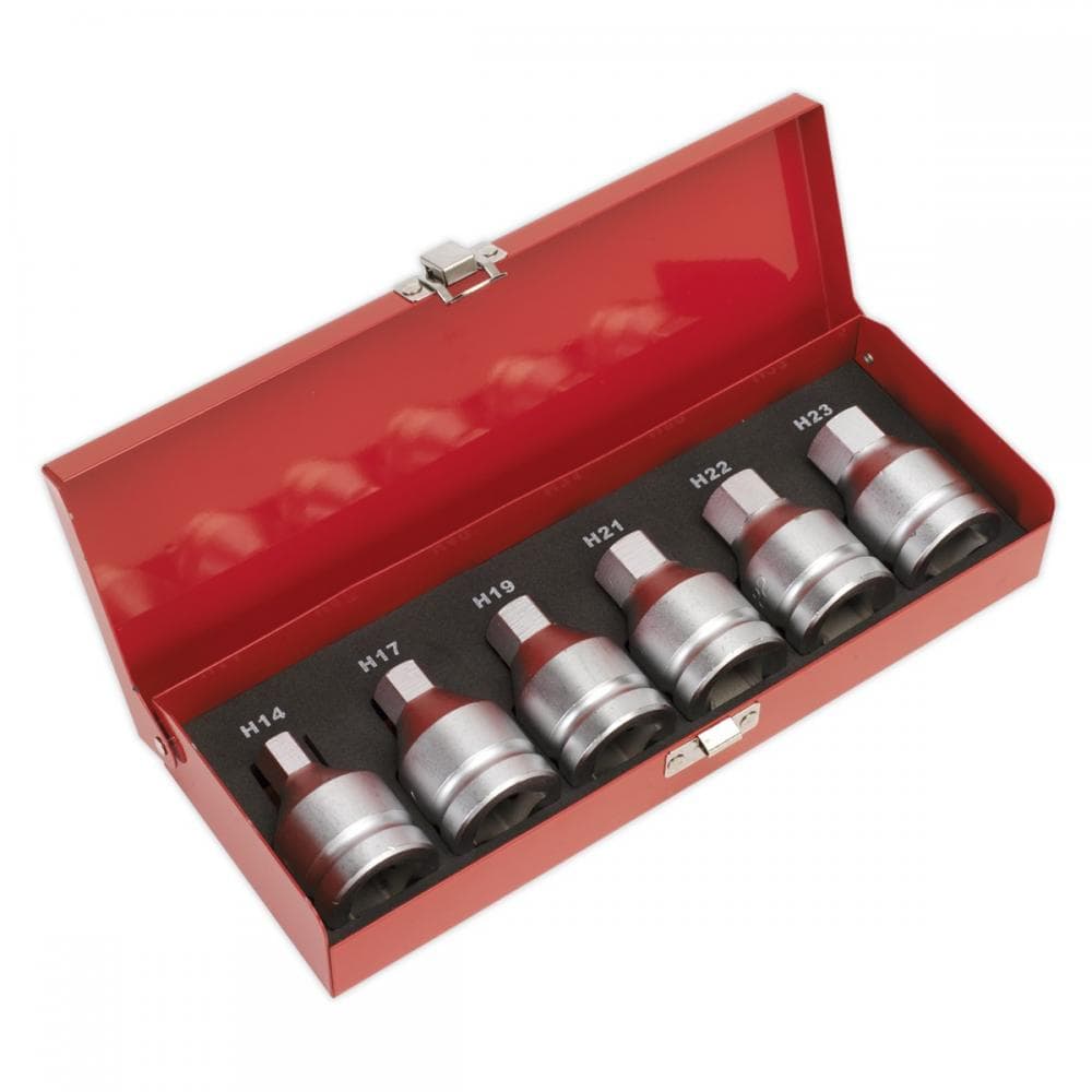 Sealey AK6217 Impact Hex Socket Bit Set 6Pc 3/4inSq Drive