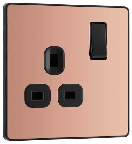 Nexus Metal Antique Brass Single Socket For Tv Or Fm Co-Axial Aerial Connection NAB60-01
