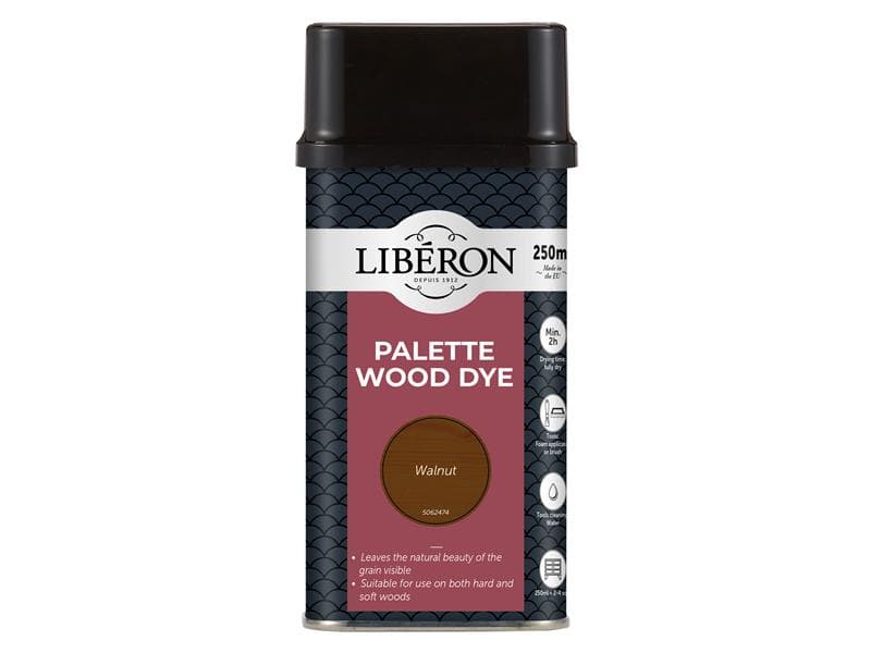 Liberon 126736 Palette Wood Dye Walnut 250Ml