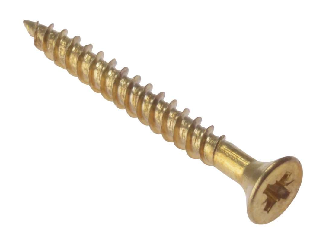 Fandf CSK344EB General-Purpose Screw - Electro Brassed 3/4in X 4 (Box Of 200)