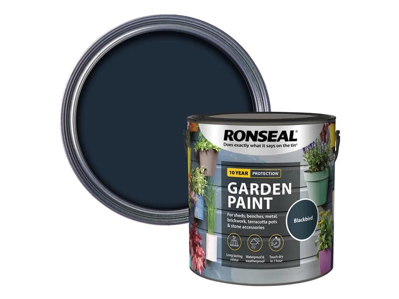 Ronseal 37430 Garden Paint Blackbird 2.5 Litre